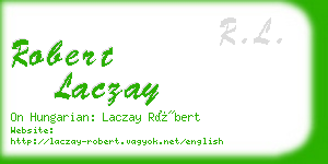 robert laczay business card